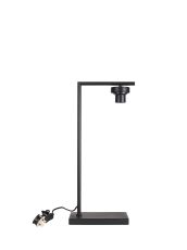 Zenth Satin Black 1 Light E27 59cm Downward Table Lamp (FRAME ONLY)