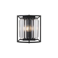 Munito Wall Lamp, 2 x E14, Satin Black / Clear
