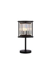 Munito Crystal Table Lamp, 1 x E27, Satin Black