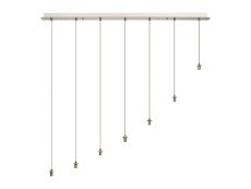 Acacia Polished Chrome 7 Light G9 1.8m Linear Multiple Pendant (FRAME ONLY), Suitable For A Vast Selection Of Glass Shades