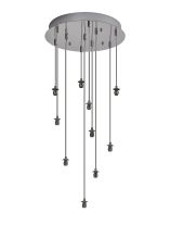 Acacia 40cm Polished Chrome 10 Light G9 2m Round Multiple Pendant (FRAME ONLY), Suitable For A Vast Selection Of Glass Shades