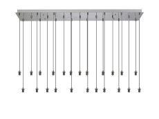 Acacia Polished Chrome 23 Light G9 2m Linear Multiple Pendant (FRAME ONLY), Suitable For A Vast Selection Of Glass Shades