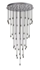 Acacia 70cm Polished Chrome 50 Light G9 10 x 3m/6m 15 x 4m/5m Round Multiple Pendant (FRAME ONLY), For A Selection Of Shades Item Weight:20kg