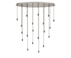 Acacia Polished Chrome 20 Light G9 10 x 3m / 4m Oval Multiple Pendant (FRAME ONLY), Suitable For A Vast Selection Of Glass Shades