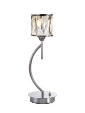 Acacia 1 Light G9 Vertical Crystal Table Lamp Polished Chrome & Clear Crystal Shade