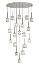 Acacia 19 Light G9 2m Oval Multiple Pendant Polished Chrome / Clear Crystal Shade, Item Weight: 24.1kg