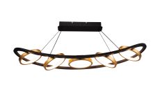 Corvus Linear Pendant, 5 Ring, 36W LED, 3200K, 2200lm, Satin Black / Gold, 3yrs Warranty