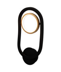 Corvus Wall Lamp, 1 Ring, 8W LED, 3200K, 440lm, Satin Black / Gold, 3yrs Warranty