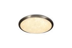 Namelix Ceiling, 30cm 1 x 12W LED, 3000K, 750lm, IP44, Satin Nickel/Crystaline, 3yrs Warranty