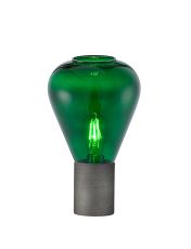 Odeyscene Narrow Table Lamp, 1 x E27, Pewter/Bottle Green Glass
