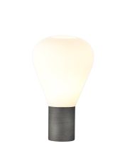 Odeyscene Narrow Table Lamp, 1 x E27, Pewter/Opal Glass