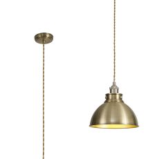 Ottoerba 25cm Medium Pendant, 1 x E27, Satin Nickel / Antique Brass / Gold