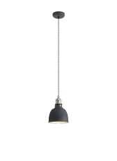 Ottoerba 16cm Small Pendant, 1 x E27, Graphite / Satin Nickel / Silver