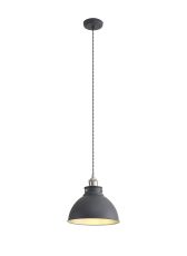 Ottoerba 25cm Medium Pendant, 1 x E27, Graphite / Satin Nickel / Silver