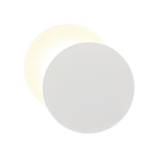 Palermo Magnetic Base Wall Lamp, 12W LED 3000K 498lm, 20/19cm Round Right Offset, Sand White/Acrylic Frosted Diffuser
