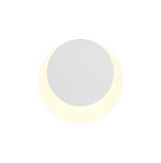 Palermo Magnetic Base Wall Lamp, 12W LED 3000K 498lm, 15/19cm Round Top Offset, Sand White/Acrylic Frosted Diffuser