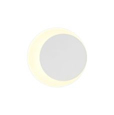 Palermo Magnetic Base Wall Lamp, 12W LED 3000K 498lm, 15/19cm Round Right Offset, Sand White/Acrylic Frosted Diffuser