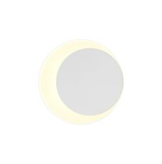 Palermo Magnetic Base Wall Lamp, 12W LED 3000K 498lm, 15/19cm Round Right Offset, Sand White/Acrylic Frosted Diffuser