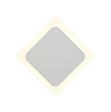 Palermo Magnetic Base Wall Lamp, 12W LED 3000K 498lm, 15/19cm Diamond Centre, Sand White/Acrylic Frosted Diffuser