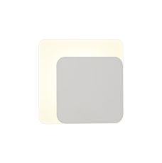 Palermo Magnetic Base Wall Lamp, 12W LED 3000K 498lm, 15/19cm Square Right Offset, Sand White/Acrylic Frosted Diffuser