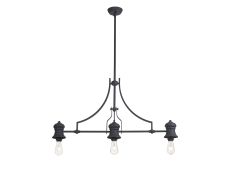 Peninaro (FRAME ONLY) Linear Multi Height Pendant, 3 x E27, Graphite