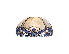 Pizza Tiffany 30cm Non-electric Shade Suitable For Pendant/Ceiling/Table Lamp, Blue/Crystal. Suitable For E27 or B22 Pendants