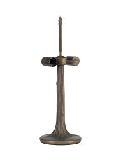 Pizzaly 56cm Tree Like Tiffany Table Lamp (FRAME ONLY), 2 x E27, Aged Antique Brass