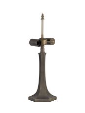 Pizzaly 52.5cm Octagonal Tiffany Table Lamp (FRAME ONLY), 2 x E27, Aged Antique Brass
