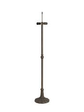 Pizzaly Leaf Design Tiffany Floor Lamp Without Shade, 2 x E27, Aged Antique Brass