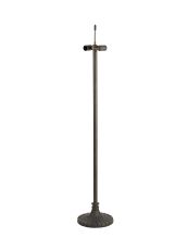 Pizzaly Stepped Design Tiffany Floor Lamp Without Shade, 2 x E27, Aged Antique Brass