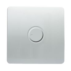 Trendi, Artistic Modern 1 Gang 1 Way Dimmer Switch, 200W (NOT LED) Silver Finish, BRITISH MADE, (35mm Back Box), 5yrs Warranty