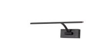Polenta Small 1 Arm Wall Lamp/Picture Light, 1 x 6W LED, 3000K, 470lm, Sand Black, 3yrs Warranty
