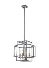 Aevita Multi Height Pendant, 4 x E14, Anthracite / Satin Nickel