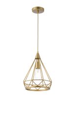 Radoroot 28cm Small Diamond Pendant, 1 x E27, Gold