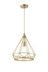 Radoroot 35cm Large Diamond Pendant, 1 x E27, Gold