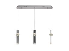 Ribollita 3 Light Linear Pendant, 3 x 5W LED, 3000K, 304lm, Polished Chrome, 3yrs Warranty
