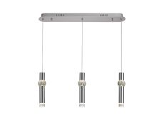 Ribollita 3 Light Linear Pendant, 3 x 5W LED, 3000K, 304lm, Polished Chrome, 3yrs Warranty