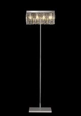 Roison 50x15cm Rectangular Floor Lamp, 4 Light E14, Polished Chrome / Crystal
