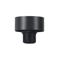 Konos 10cm Ceiling Light (FRAME ONLY), 1 x E27, Matt Black/Black