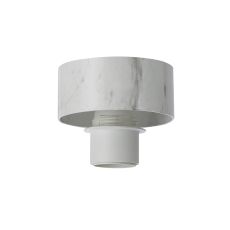 Konos 10cm Ceiling Light (FRAME ONLY), 1 x E27, White Marble