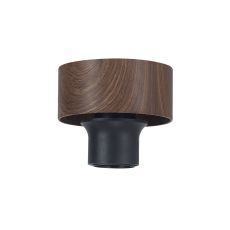 Konos 10cm Ceiling Light (FRAME ONLY), 1 x E27, Matt Black / Walnut