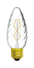 Rustica Candle Twisted/S E27 Clear 40W