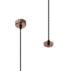 Seaford Pendant Light Kit 2m, 1 x GU10, Rose Gold