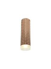 Seafood 6cm 1 Light 20cm Surface Mounted Ceiling GU10, Rose Gold/Acrylic Ring