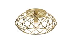 Strozzapreti 40cm Flush Ceiling, 1 x E27, Polished Brass