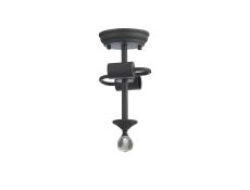 Amara 16.8cm Semi Flush Ceiling Light (FRAME ONLY), 2 x E27, Graphite