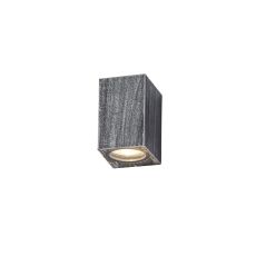 Tiramisu Rectangle Wall Lamp, 1 x GU10, IP54, Black/Silver