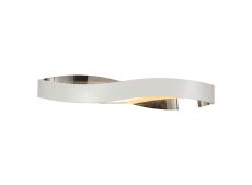 Unitclub 33cm Linear Wall Lamp, 1 x 6W LED, 3000K, 420lm, Sand White/Polished Chrome, 3yrs Warranty