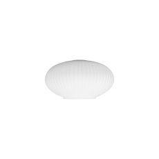 Urasawa 20cm Oval Sphere Ribbed Glass (G), Opal