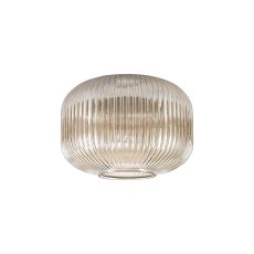 Urasawa 25cm Pumpkin Shaped Ribbed Glass (C), Champagne